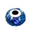 přívěšek ze SWAROVSKI ELEMENTS kroužek mix kamínků ovál aquam./sapphire/met.blue