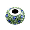přívěšek ze SWAROVSKI ELEMENTS kroužek mix kamínků čtverec sappihire/pac.opal/peridot