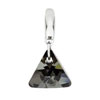 přívěšek ze SWAROVSKI ELEMENTS triangl  12mm crystal silver night