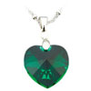 přívěsek SWAROVSKI ELEMENTS srdce 18mm emerald řetízek
