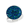prsten ze SWAROVSKI ELEMENTS mix parts cup 17mm v barvě capri blue / blue zircon