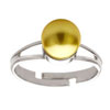 prsten ze SWAROVSKI ELEMENTS perlička 8mm gold