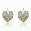 náušnice ze SWAROVSKI ELEMENTS srdce 10,3mm visací crystal golden shadow Ag 925/1000 krabička