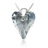 přívěsek ze SWAROVSKI ELEMENTS srdce 37mm crystal Ag 925/1000 řetízek