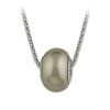 přívěšek ze SWAROVSKI ELEMENTS perlový kroužek steel crystal grey řetízek Ag 925/1000