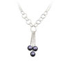 náhrdelník ze SWAROVSKI ELEMENTS  perla 8mm dark purple Ag 925/1000 (15gr)