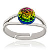 prsten se SWAROVSKI ELEMENTS kulička 8mm v barvě crystal ab