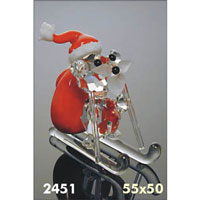 Sklenn kilov figurka Santa na lych