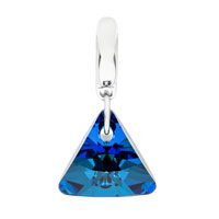 Pvek ze SWAROVSKI ELEMENTS triangl  12mm crystal bermuda blue