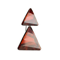 Brož ze SWAROVSKI ELEMENTS triangl malý/velký red magma